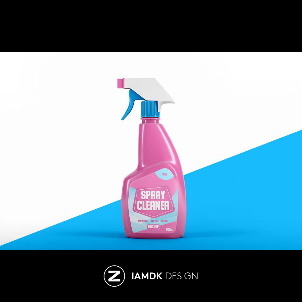 Spray Cleaner Bottle Mockup 喷雾清洁剂瓶样机模板 M2020062601 - 图0