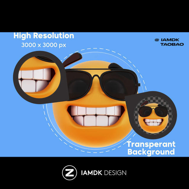 30 interesting 3D three-dimensional Emoji icons design png/blender format materials