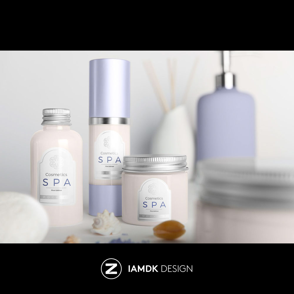 SPA Cosmetics Mockup 美容沙龙化妆品包装样机模板 M2020040207 - 图1