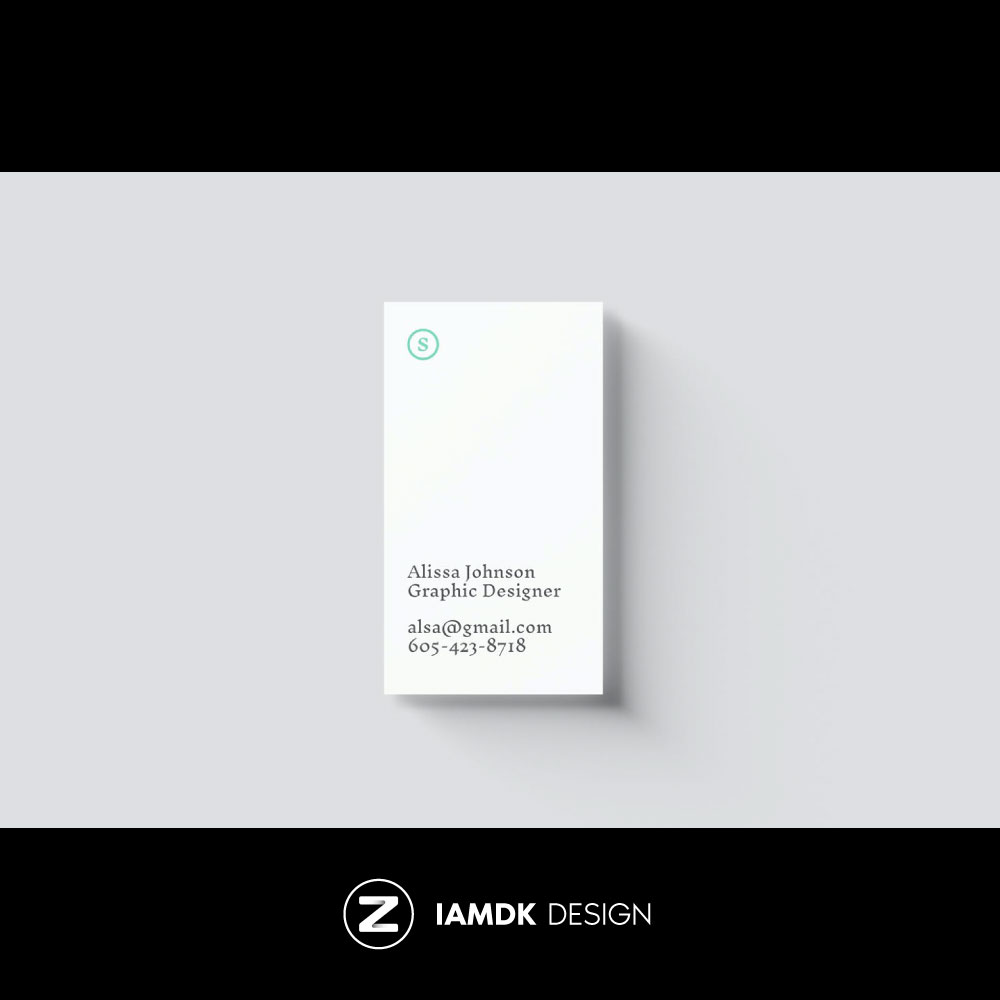 Business Card Mockup 竖版商务名片设计PSD样机模板 M2020042109 - 图1