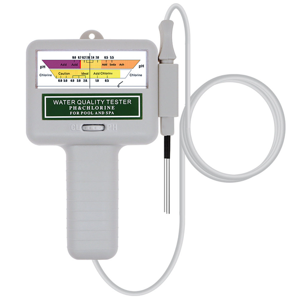 PC101便携式二合一方形泳池PH/氯测试仪探针水质检测仪水质分析仪,淘宝优惠券,粉丝福利购,淘宝优惠卷