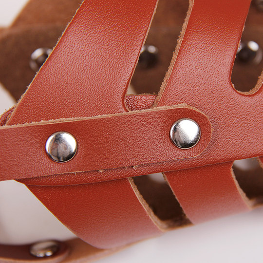 Pet muzzle genuine leather golden retriever German shepherd husky