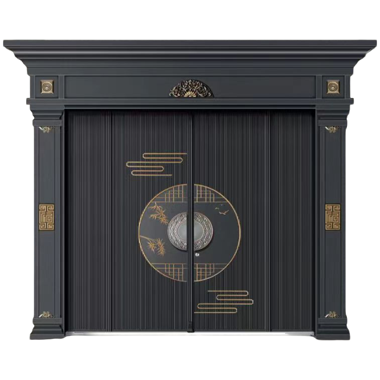 新中式别墅大门锌合金铸铝卡门农村自建房庭院门对开双开入户大门,淘宝优惠券,粉丝福利购,淘宝优惠卷