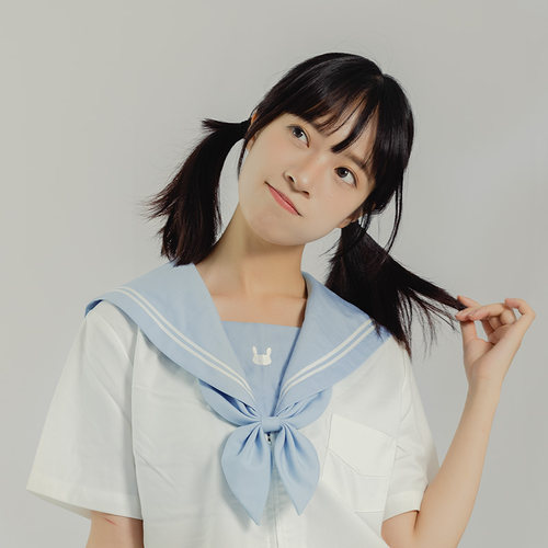 JK制服套装蓝色水手服白二本刺绣短袖日式水手服学生校服春夏款 - 图3