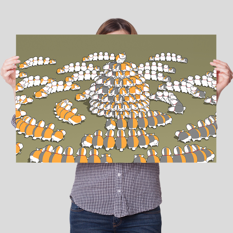 夏目友人帐猫咪老师玲子动漫电影海报周边宿舍卧室自粘墙贴挂壁画 - 图2