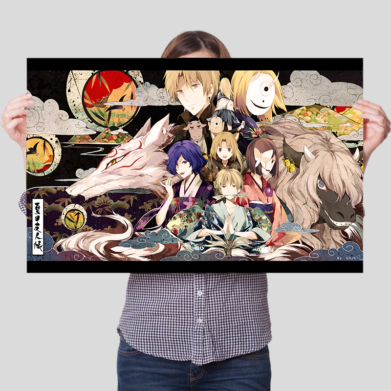 夏目友人帐猫咪老师玲子动漫电影海报周边宿舍卧室自粘墙贴挂壁画 - 图3