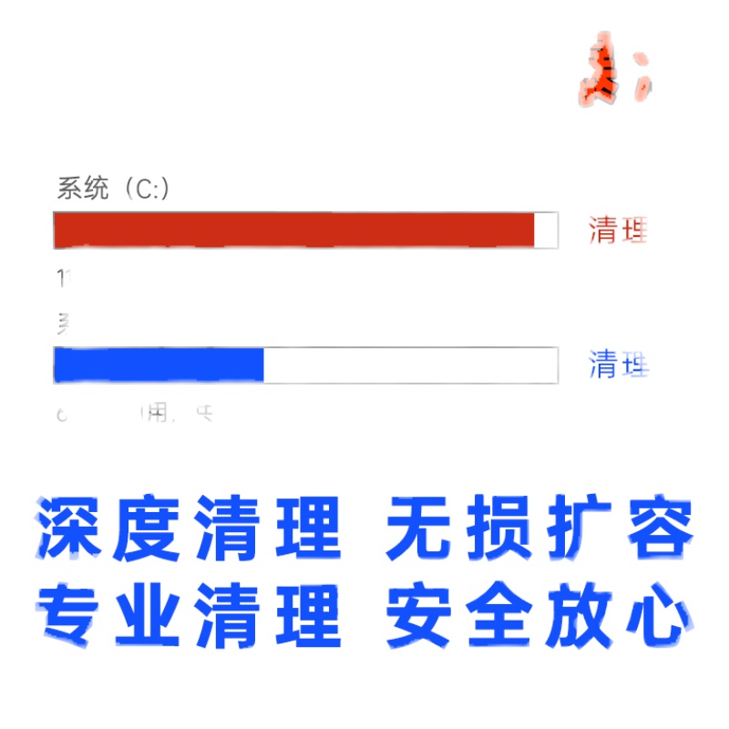 电脑C盘清理扩容 分区合并远程优化转移内存空间磁盘硬盘容量满了 - 图1