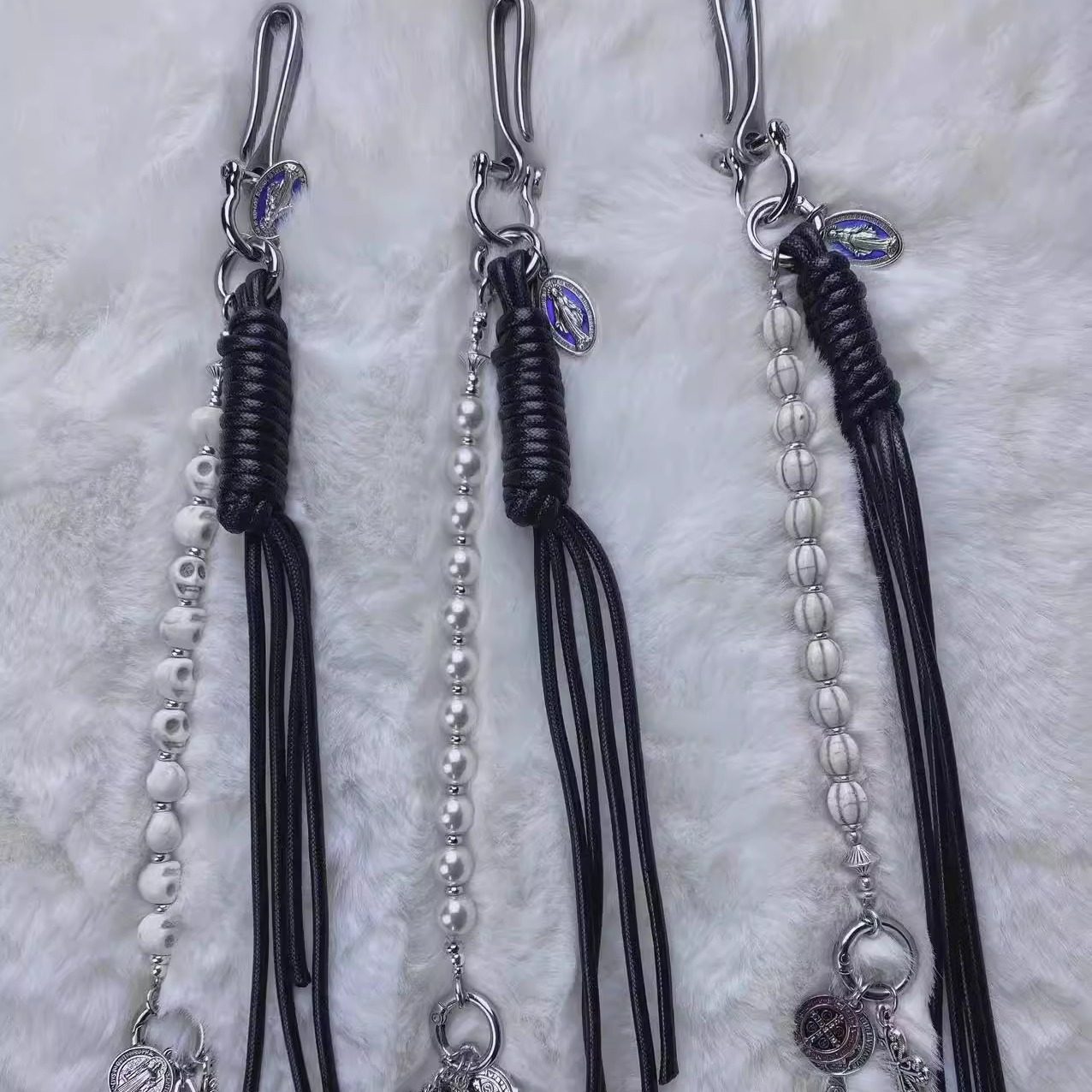 CGYYDS 三周年福利 手工串珠编织蜡绳二合一裤链组合挂饰配饰