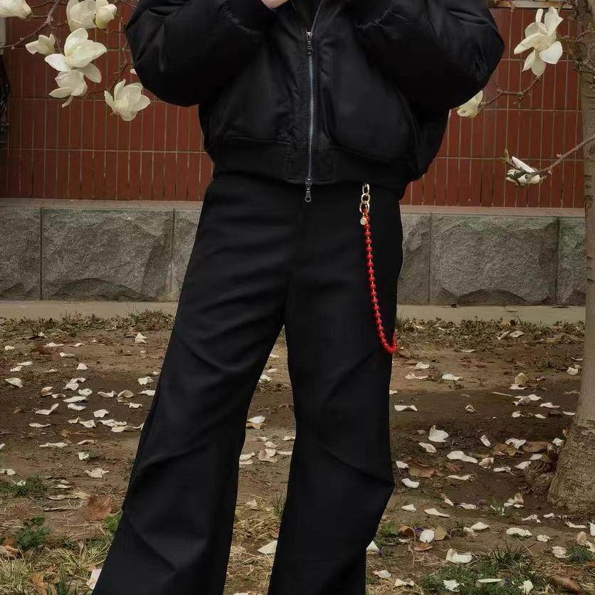 CG福利 青春版纯铜红玛瑙裤链 erd风格裤链 小众设计潮流穿搭饰品