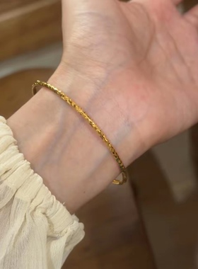 钛钢手镯 爆闪CNC工艺时尚高级简约3mm碎碎冰手镯SZ605