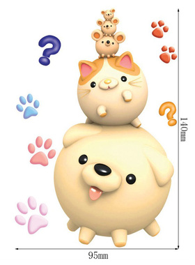 卡通水移画儿童玩具笔记本瓷砖贴