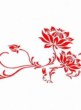 红色双面玻璃贴花水移画家具翻新