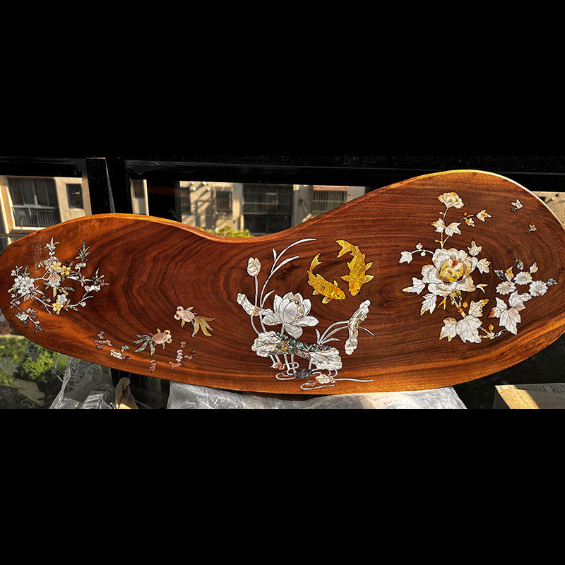 金玉满堂金鱼中式贝雕水移画螺钿贴纸漆器首饰盒托盘圆凳风水摆件,淘宝优惠券,粉丝福利购,淘宝优惠卷