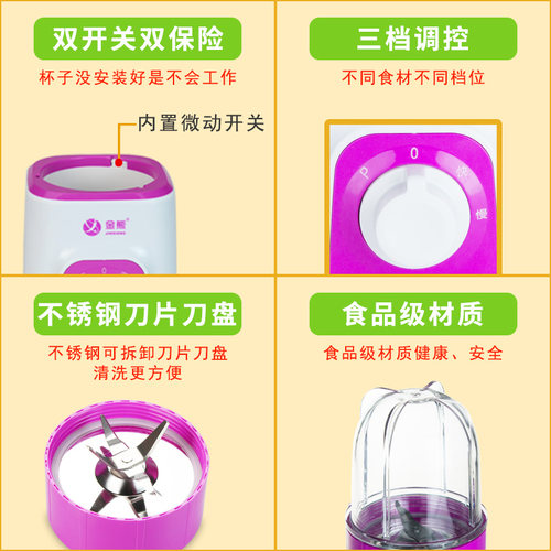 金熊2518多功能婴儿食品加工宝宝辅食搅拌豆浆果汁料理机鼻饲流食 - 图0