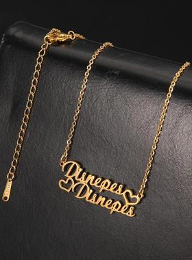 Sipuris Custom Name Necklace Personalized Golden Choker Stai