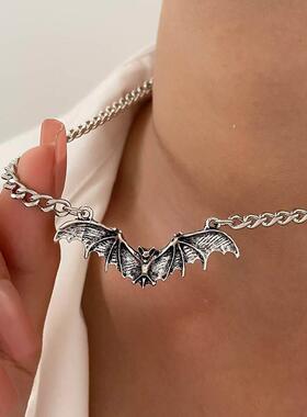 黑色蝙蝠项链Punk Black bat Necklace Halloween Women Jewelry