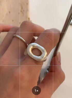 925 Sterling Silver Simple Hollow Rings For Women Geometric