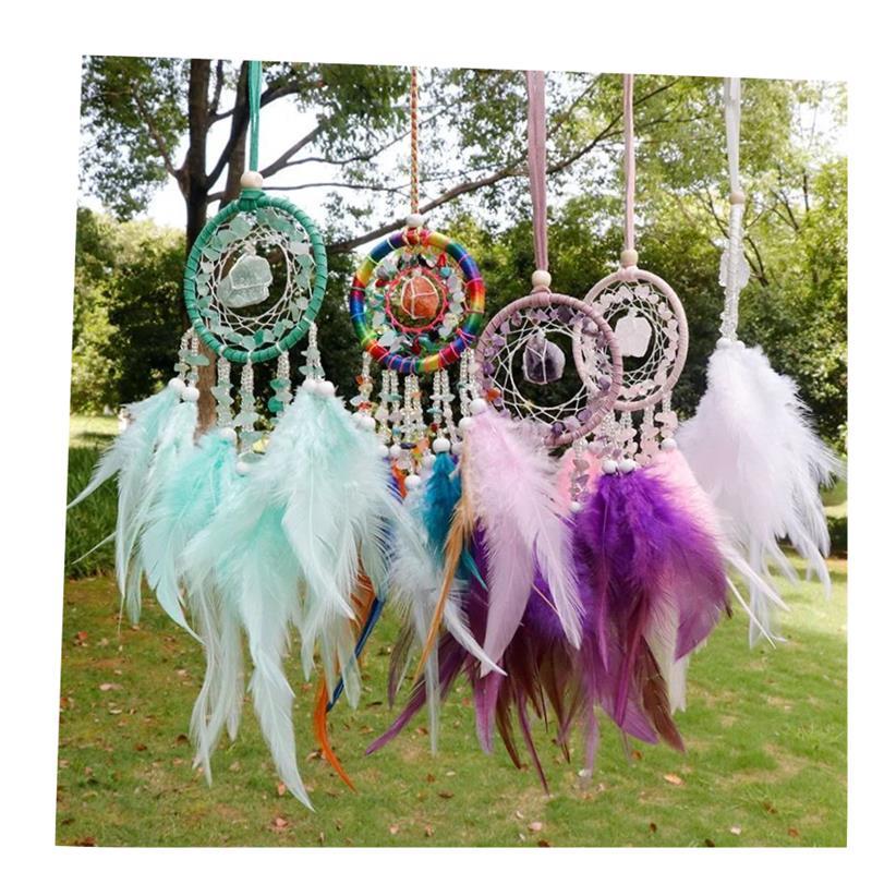 Natural Crystal Dream catchers 7 Chakra Gemstone Dream Catch - 图3