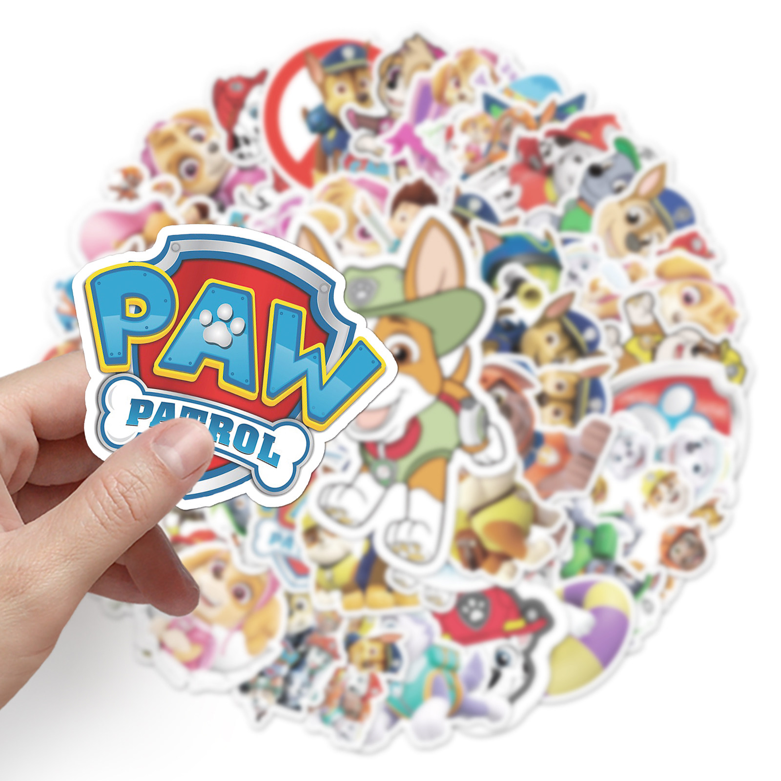 50张汪汪队卡通行李箱贴纸 创意潮流涂鸦防水笔记本电脑装饰贴纸 - 图3