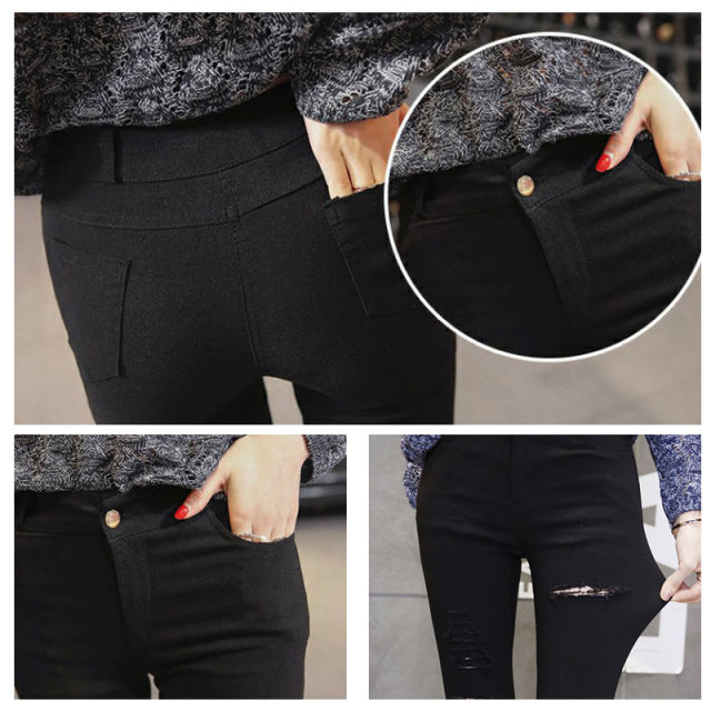 ພາກຮຽນ spring ninth leggings pants ຂອງແມ່ຍິງແບບເກົາຫຼີ