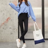 Черные леггинсы, осенние штаны, летний приталенный тонкий карандаш, Южная Корея, высокая талия, по фигуре