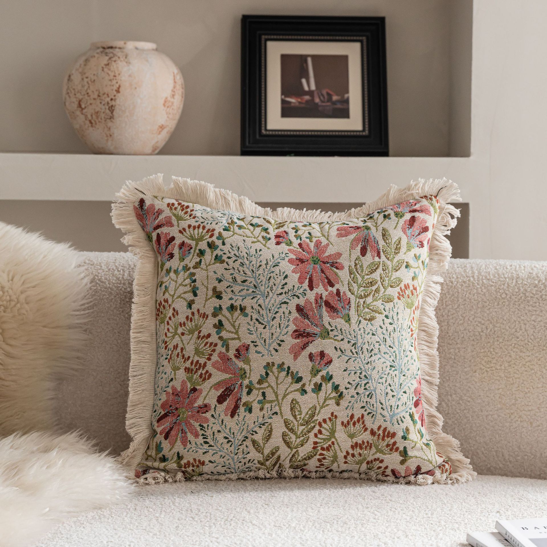 American country retro style cotton and linen pillow cushion