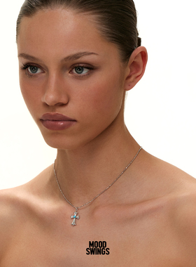 MS情绪波动925银十字架锁骨链