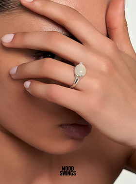 情绪波动925银天然玛瑙女戒