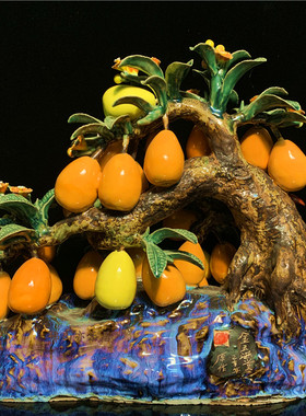 石湾公仔家居客厅植物工艺礼品