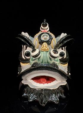 乔迁开业送礼文创醒狮狮头新中式