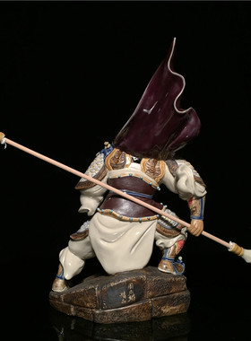 石湾公仔陶瓷赵子龙玄关装饰品