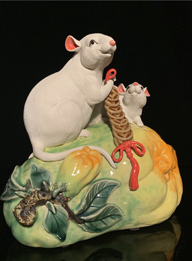 老鼠摆件乔迁商务礼品家居装饰