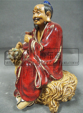 石湾公仔陶瓷大师人物陆羽工艺品