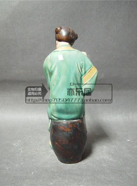 石湾公仔餐厅古典美女风陶艺品