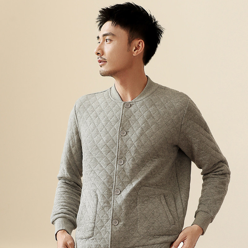 康妮雅立领三层加厚保暖居家厚睡衣 康妮雅睡衣/家居服套装