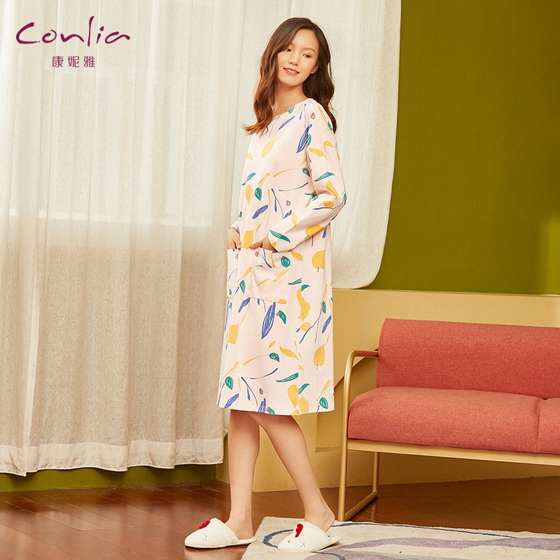 康妮雅睡裙纯棉春秋季新款连衣裙 康妮雅睡裙