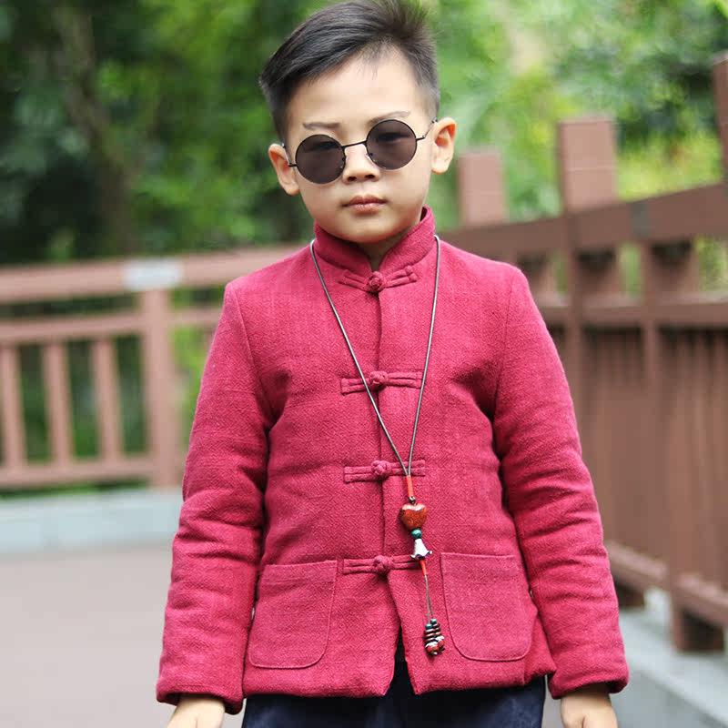 冬季加厚儿童唐装男童中式棉袄中国风童装小孩汉服民国宝宝新年装,淘宝优惠券,粉丝福利购,淘宝优惠卷