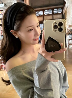 日常外戴宽边褶皱发卡发箍女2026新款发饰高颅顶发带发捆时尚头箍