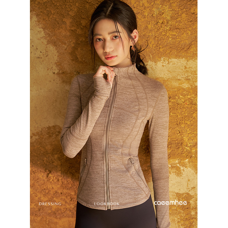 卡益长袖瑜伽服外套女2025秋冬上衣专业高端跑步健身服女运动夹克,淘宝优惠券,粉丝福利购,淘宝优惠卷