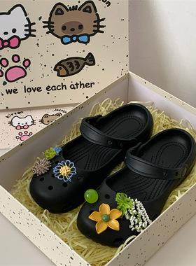 洞洞鞋鞋扣crocs鞋花配饰质感