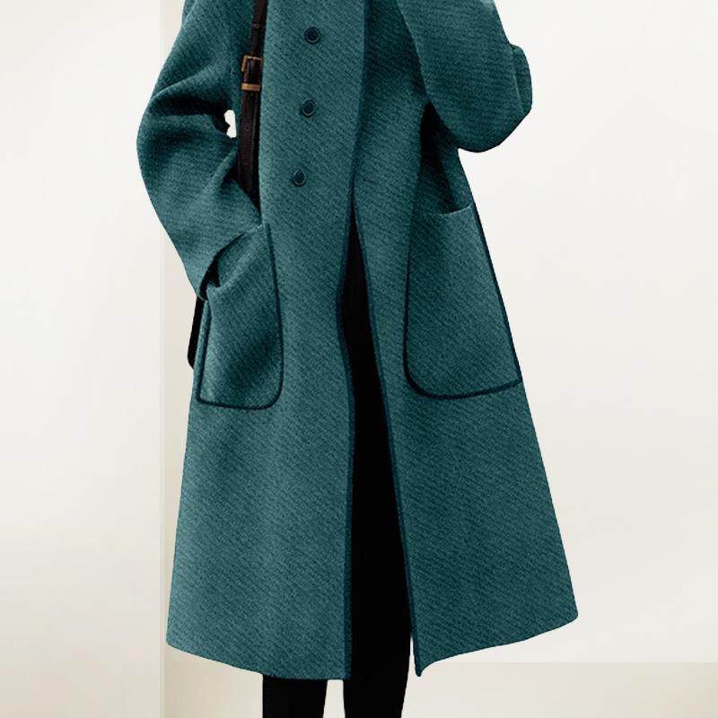 法式翻领呢子大衣女2025年冬装新款韩版中长款宽松百搭毛呢外套潮,淘宝优惠券,粉丝福利购,淘宝优惠卷