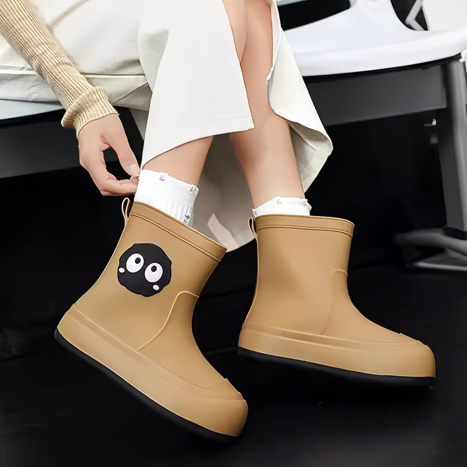 雨鞋女款2025新款成人水鞋防水防滑中筒雨靴外穿耐磨套脚亲子儿童,淘宝优惠券,粉丝福利购,淘宝优惠卷