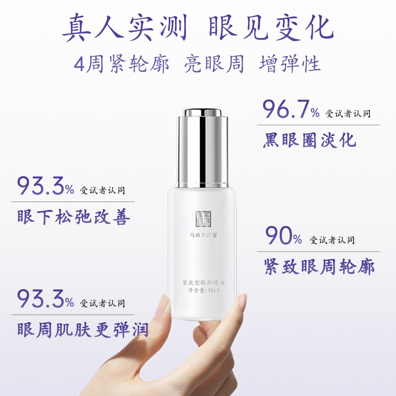 马应龙眼霜眼部精华油淡化黑眼圈细纹紧致抗皱精油八宝旗舰店正品
