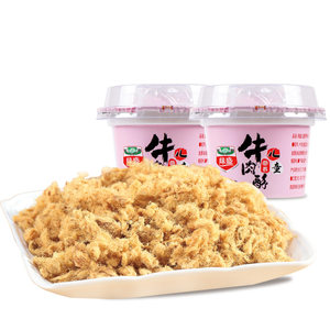 绿盛儿童营养牛肉松酥12g*6杯小孩休闲肉松食品宝宝拌饭料