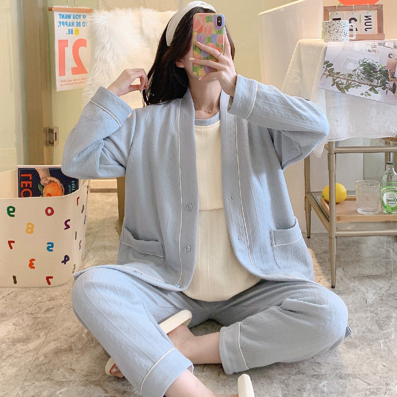 三件套月子服秋冬季产后产妇睡衣 维雨服饰哺乳衣/月子服