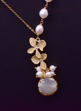 巴洛克天然珍珠项链925纯银高级感夏季百搭流苏锁骨链配饰饰品女