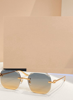 金属多边形遮阳太阳镜男女款时尚