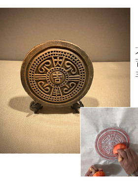 大吉祥古砖拓片手工拓印手写书法作品书房走道玄关新古典装饰字画