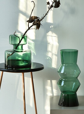 碧轩创意玻璃花瓶透明家居客厅水培插摆件北欧餐桌装饰品摆设轻奢