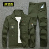 Осенний износостойкий хлопковый камуфляжный комбинезон, защита от ожогов